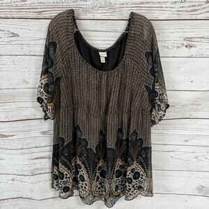 Venezia Women's Paisley Scoop Neck Top Size 18/20.
